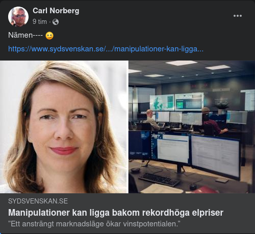 Möjligt Manipulerade Elpriser