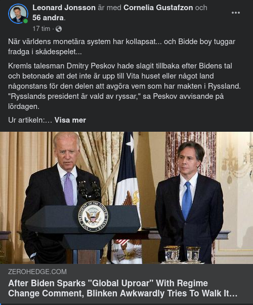 Biden Babblar & Blinken Backar