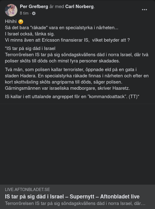 Dådsansvarstagande IS I Israel
