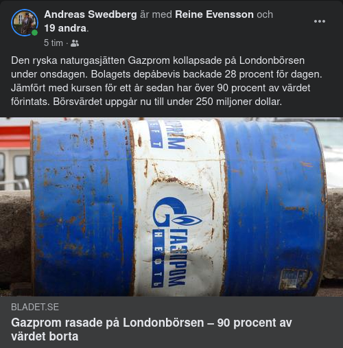 Billiga Gazprom-Aktier