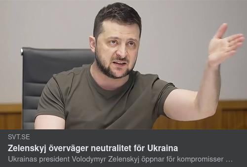 Neutralitetsövervägande Zelensky