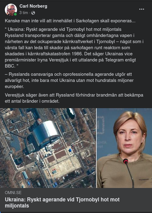 Mediebeskrivet Ryskt Agerande I Tjernobyl