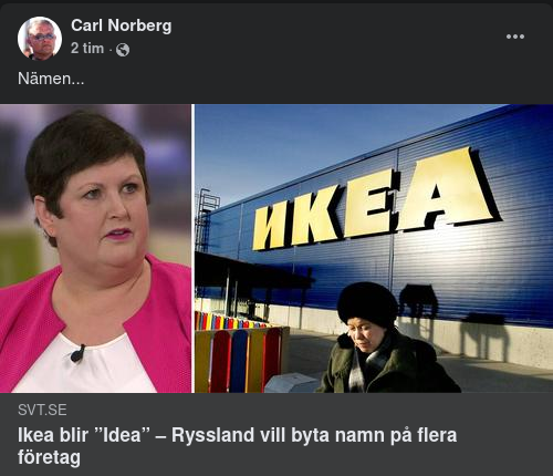 Svenskt IKEA Blir Rysk IDEA