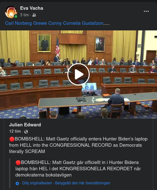 Gaetz Introducerar Hunters Laptop Till Handlingarna