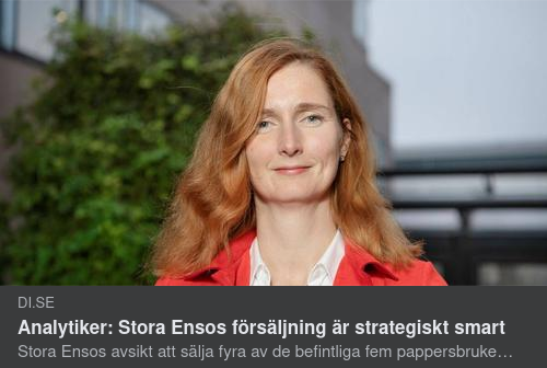 Stora Enso Säljer 4 Av 5 Pappersbruk