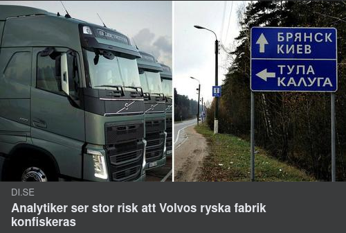 Konfiskeringsrisk För Rysk Volvofabrik