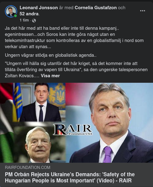 Ungern Avvisar Ukrainas Begäran Med Hänvisning Till Soros & Globalism