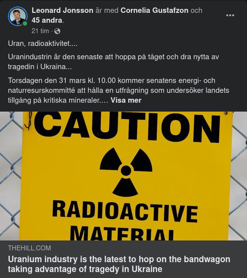 Uranindustrin & Ukrainakrisen