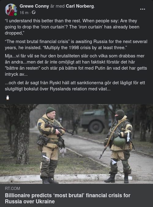 Deripaska Förutspår Brutal Rysk Finanskris