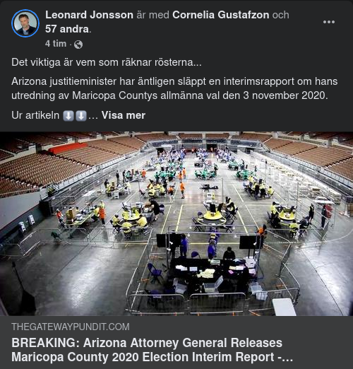 Maricopa-Utredning Släppt