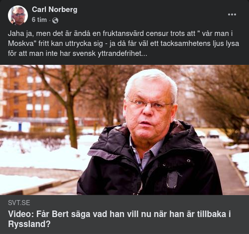 Ryskt Censur & Fritt Uttryckande Bert