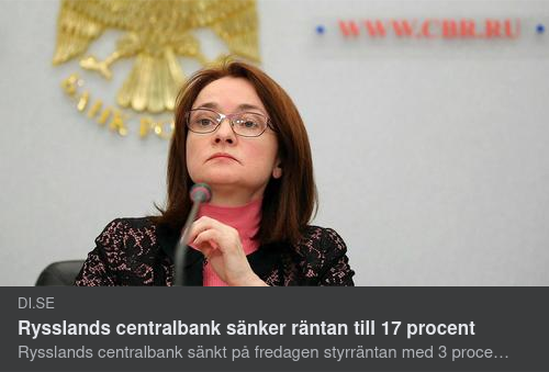 Räntesänkande Rysk Centralbank
