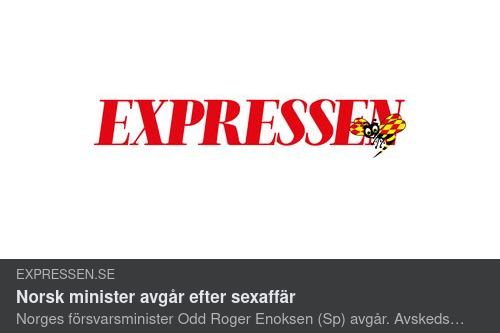 Norges Försvarsminister Avgår Efter Sexskandal