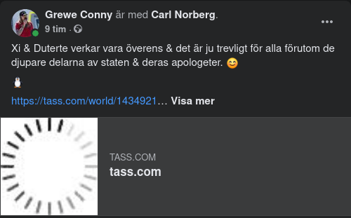 Xi & Duterte Fredsinriktade I Sydkinesiska Sjön