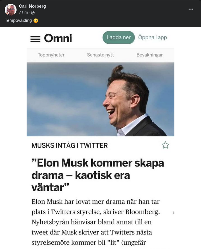 Dramaskapande Musk & Ukraina