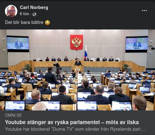 Youtube Stänger Av Ryska Parlamentet