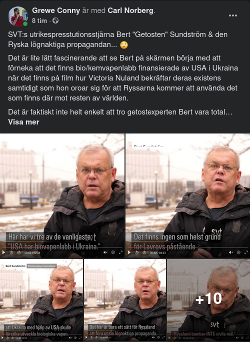 SVT:s Rysslandsrapportör Bert "Getosten" Sundström