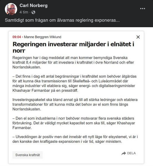 Miljardinvestering I Övre Norrlands Elnät