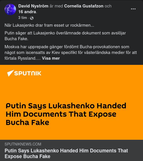 Lukasjenko Ger Putin Avslöjande Dokument Om Bucha