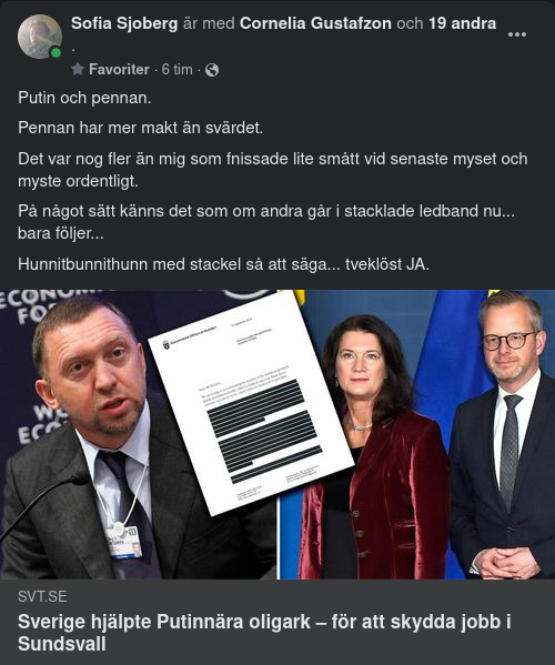 Sundsvallsoligarkshjälpande Sverige