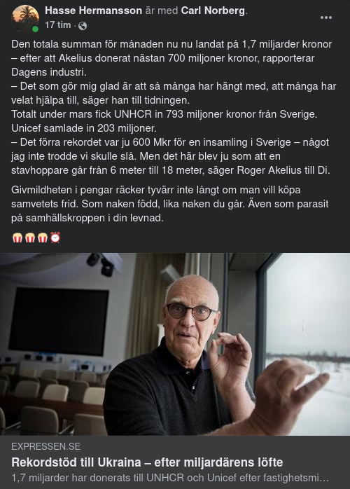 Ukrainskt Rekordstöd Efter Miljardärslöfte