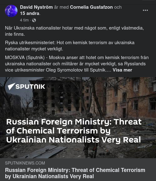 Verkligt Kemterrorhot Enligt Ryssland