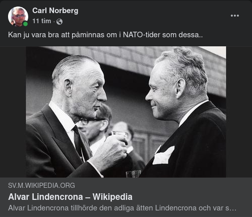 Alvar Lindencrona & NATO-Tider