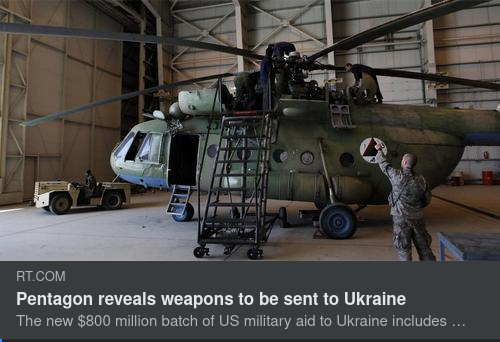 Pentagon Redovisar Vapenleverans Till Ukraina