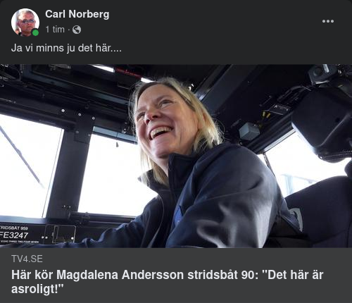 Stridsbåtskörande Statsminister
