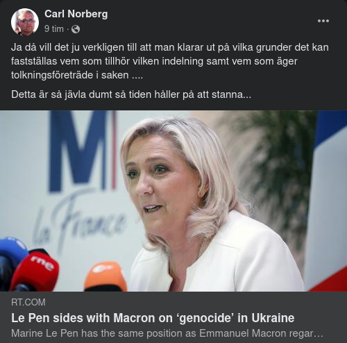 Le Pen, Macron & Folkmord