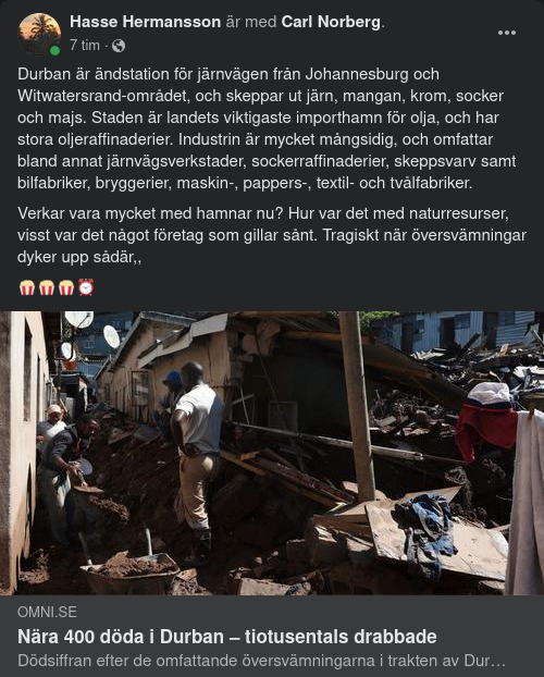 Översvämmat I Durban