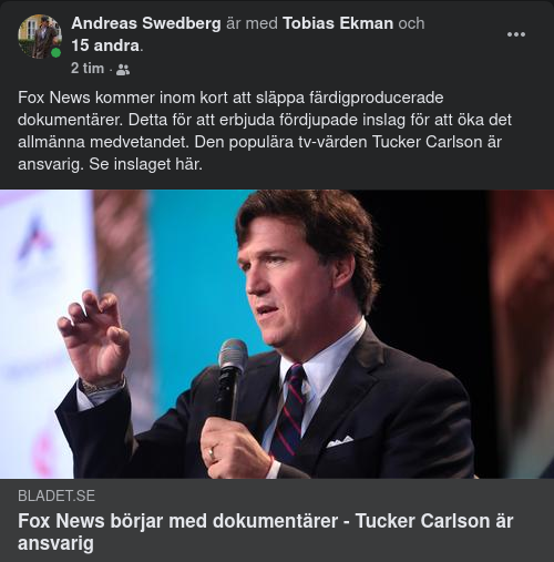 Tucker Dokumentäransvarig På Fox News