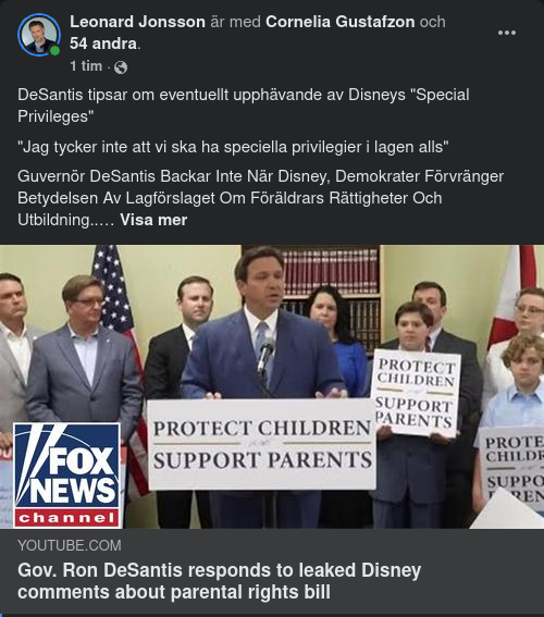 DiSantis Ogillar Speciella Privilegier I Lagen