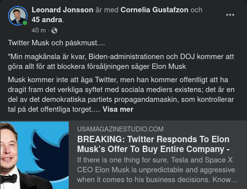 Musks Twitterbjudande