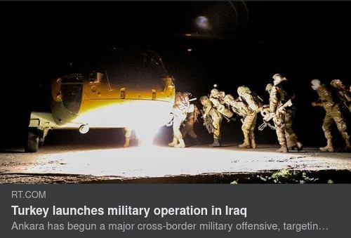 Turkisk Militär Påbörjar Offensiv I Irak Mot PKK