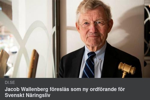 Jacob Föreslagen Till Ny Ordförande För Svenskt Näringsliv