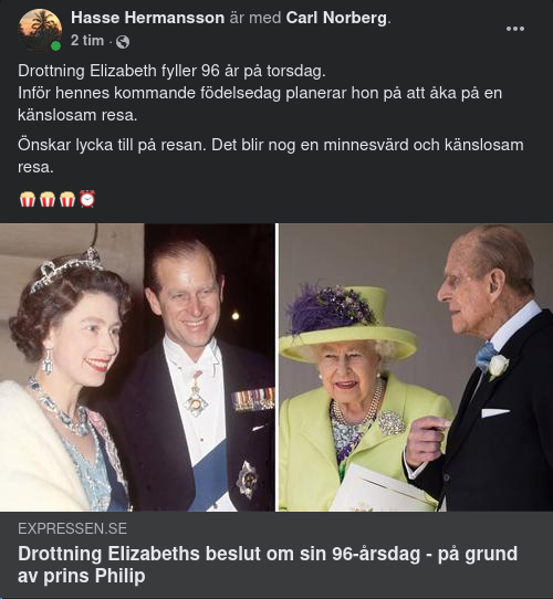 Elizabeth Planerar Sin 96-Års Dag