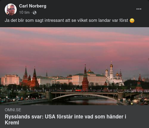 Kremloförstående USA Enligt Kreml