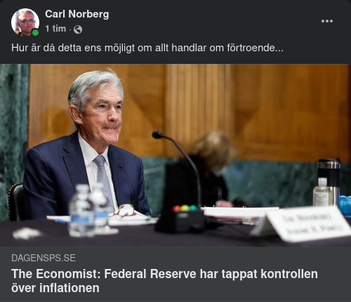 Förtroendemässigt Tappad Inflationskontroll