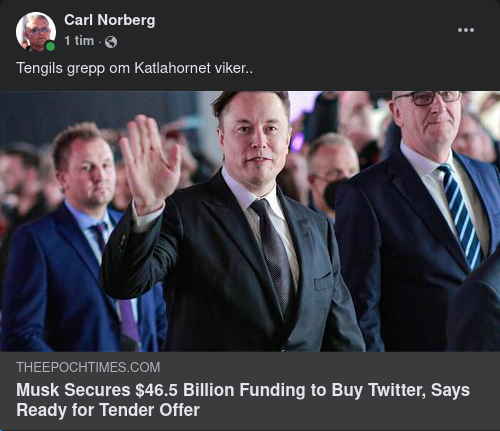 Twitterköpsfinansieringssäkrande Musk