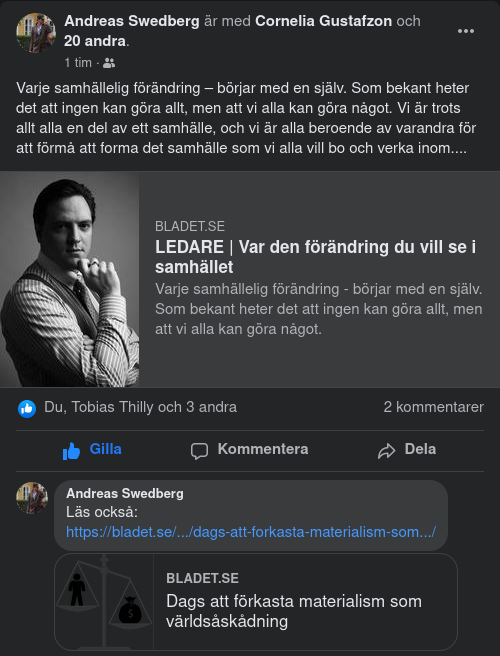 Förändring Man Vill Se