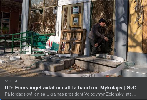 UD Förnekar Zelenskys Återuppbyggnadsuttalande