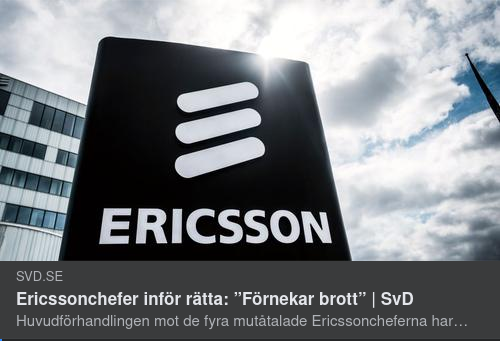 Brottsförnekande Ericssonchefer