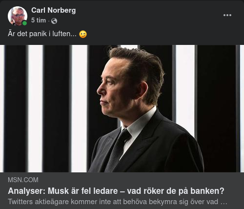 Analyspanik Över Musks Twitterköp