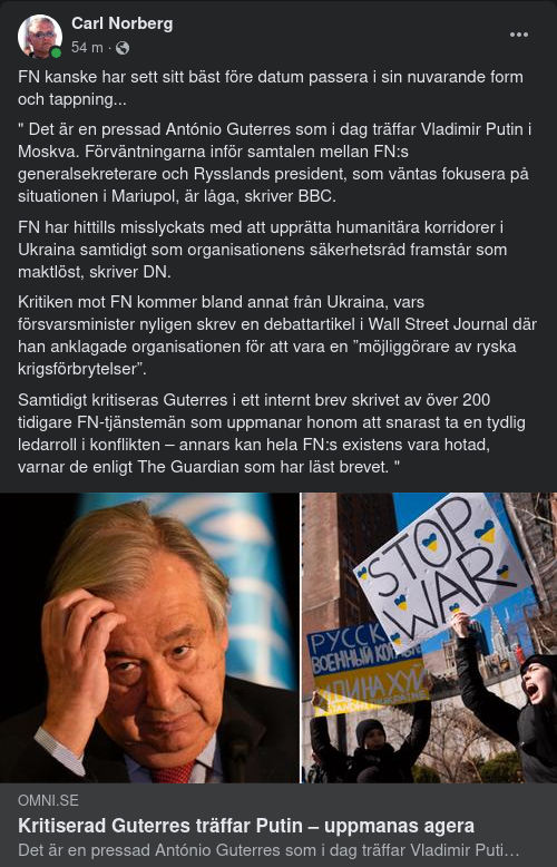 Guterres & Putin I Möte