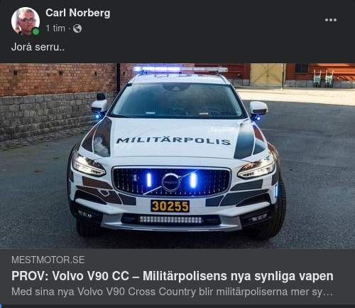 Synligt Militätpolisvapen
