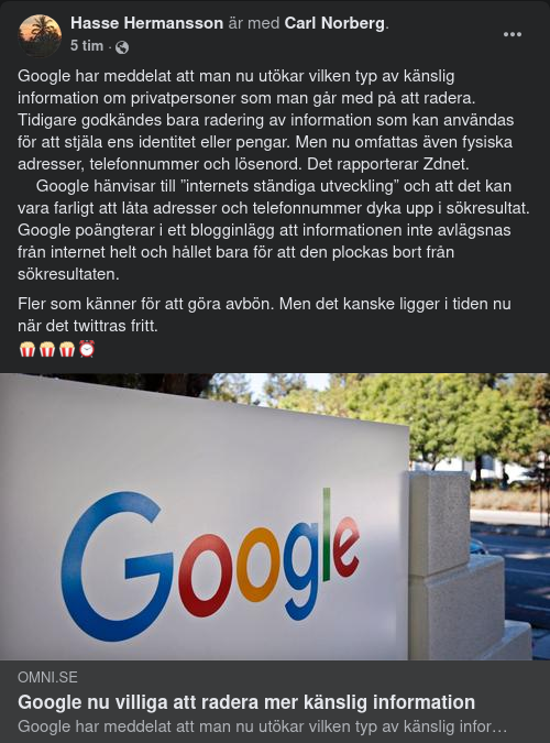 Ökad Raderingsvilja Hos Google