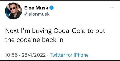 Skämtande Musk