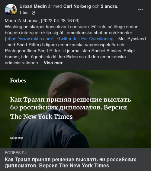 Maria Zakharova Om Scott Ritters Rapportering