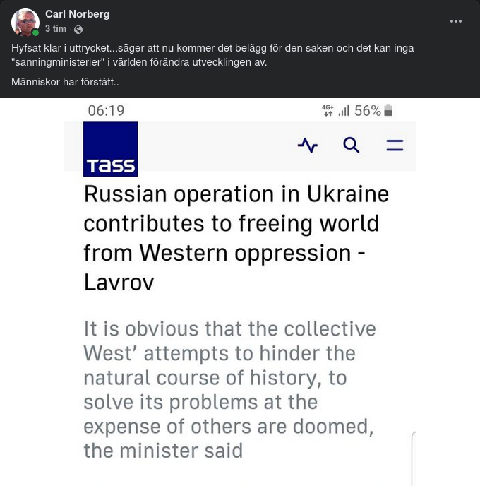 Hyfsat Klart Uttryckt Av Lavrov